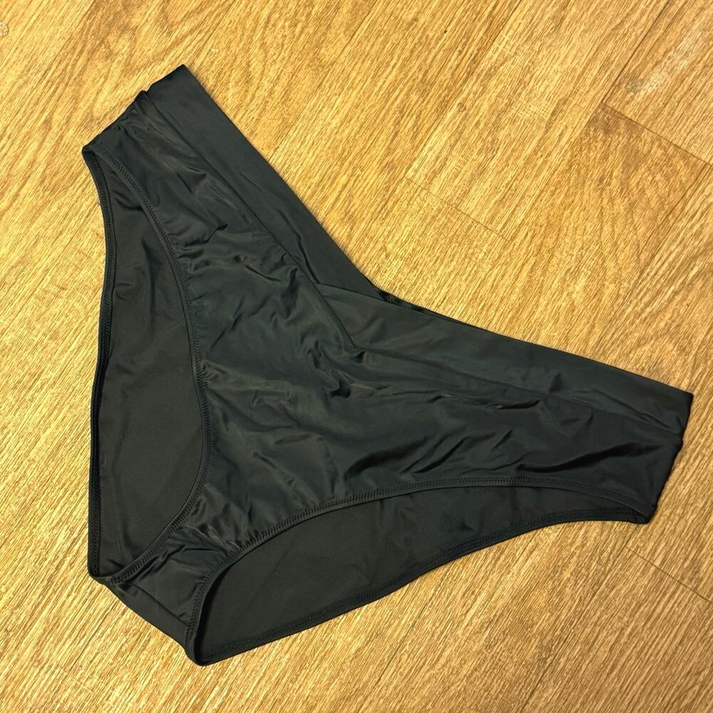 J. Crew Black Cross Front Cheeky Bikini Bottom Size 3X